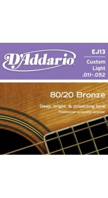 Фото D`ADDARIO EJ13 (Комплект металлических струн в бронзовой оплетке для гитары)