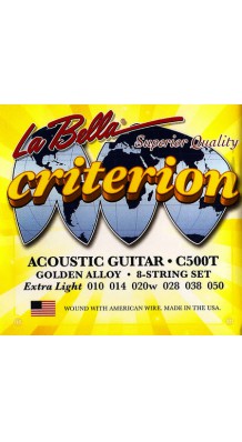 Фото LA BELLA C500TT (Струны для гитары Комплект + 1 и 2 струна запасные, стальные в бронзовой оплетке)